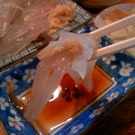 あさの食堂 - 生姜と共に頂くイカの身は至極の一品！