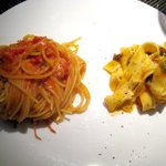 インカメラ コン テラッツァ - パスタは２種類を１皿に盛ってもらうことも可