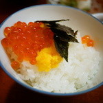 松川 - 【春】ご飯、いくらと海苔とからすみをのせて(2015.04.04)