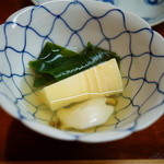 松川 - 【春】炊合せ、京都洛西塚原産の筍とわかめと鮑のしゃぶしゃぶ(2015.04.04)