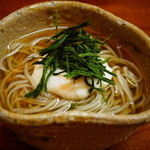 松川 - 【春】自家製蕎麦、山芋のすりおろしと四万十川の海苔を添えて(2015.04.04)