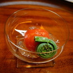 松川 - 【春】高知県徳谷トマト、ゼンマイを添えて(2015.04.04)