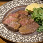 酒場ニホレモ - ■国産牛いちぼのロース 山葵醤油 ¥1.280