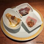 ダイニング&バー ジョバンニ - 鯖のピカタに鰹の中華風カルパッチョにパテ･ド･カンパーニュ