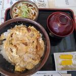 朝日屋 - かつ丼+ミニ麺(ころ)