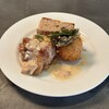 オリカペ - 鶏肉のフリカッセとサーモンのクリームコロッケ　パン付