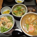 若鯱家 - ちょっと小さめカレーうどんランチ　ミニエビマヨ丼