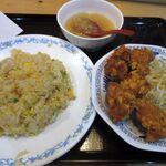 元帥 - 料理写真:唐揚げ焼きめしセット(1050円)