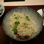 和食 こんどう - 金目鯛と菜の花の炊き込みご飯