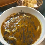 JAZZ KEIRIN - 料理写真:黒カレーうどん　&   かしわ天
