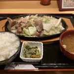 ぴーぷ留 - 「親鳥＆若鳥鉄板焼き」。