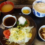 麦とろ和食 静 - 和風ハンバーグ定食：890円 (2015/3)