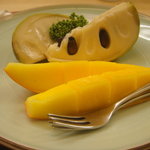 割烹 やました - デザート（マンゴとチェリモア）