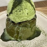 dress up coffee - 抹茶バスクチーズケーキ　パンケーキではないよ