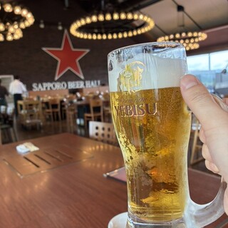 日田森のビール園 - ドリンク写真:エビス生　中850円