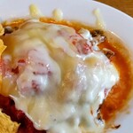 ラーメン サンガ - 【メキシコっぽいまぜそば】のメキシコっぽい具のチーズ