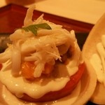 蓬左茶寮 - プレミアトマト・極みと渡りがにのコラボ