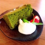 カフェ たわわ - 抹茶シフォンケーキ