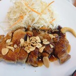 錦秋湖サービスエリア - 白金豚のトンテキ。美味しい。