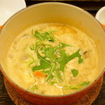 茶鍋カフェ kagurazaka saryo - 茶鍋ランチセット 鶏つくねと塩麹のコラーゲン茶鍋 (¥1,050)