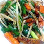 まる信 食堂 - レバニラ炒め