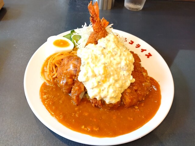 6/15開店、新長田駅北東トルコライス店〜ミックストルコ〜豚かつ歯応え