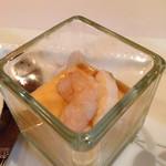 ビストロ・ル・ネコクマヤ - 海老となんかのアメリケーヌソースとカリフラワーのムース添え(^-^)