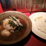 札幌スープカリー アナンダ - 豚ロース厚揚げ豆腐カレー