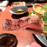 柳井 - 特に印象的だったのが炙りメヌケ。香ばしさと上質な脂の旨味が見事に調和し、この日のお造りの中でも記憶に残る逸品‼️