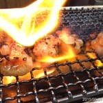 空 - 2015.3.26(木)18時　ホソホソホソホソとハラミすじと白飯2100円d(^_^o)