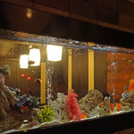 地酒と地鶏個室居酒屋 鳥吉 赤坂店 - エントランスに熱帯魚の水槽