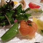 OTTO SETTE - 虹鱒と高原野菜。