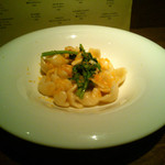 トラットリアチッチョ - 【チーマ・ディ・ラーパとカラスミ】（1200円税込）2015年3月再訪時。