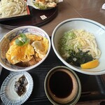 うどん処 やまき醤油蔵 - 料理写真:✅カツ丼&レモンぶっかけうどん¥1.200
　※キャッシュオンリー