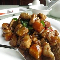 涵梅舫 銀座店 - かぼちゃと鶏肉醤油味炒め【2015年3月】