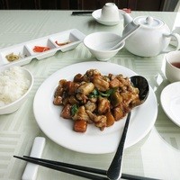 涵梅舫 銀座店 - かぼちゃと鶏肉醤油味炒め【2015年3月】