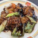 餃子の王将 - ジャストサイズ極王酢豚　味付けが濃かった
