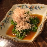 和食　貴山 - 菜花のからし醤油和え（７５０円）２０１５年４月