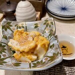 mass かまどのある家 酒をよぶ食卓 - マンボウの茶釜 酢みそ和え
