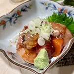mass かまどのある家 酒をよぶ食卓 - 色々鮮魚の切り落とし漬け（ハーフ）