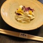 馳走 きむら - 先付。宮城のワタリガニと長いもだったかと。