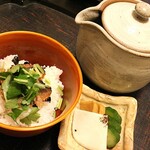 馳走 きむら - お食事は鯖のへしこの出汁茶漬け。