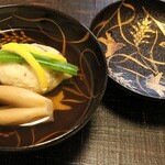 馳走 きむら - お椀は湯葉しんじょうと丹波しめじ。