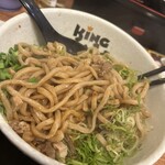らーめん キング - 台湾まぜそば（〆ご飯付き）＋麺大盛り
1100円＋無料