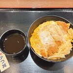 小木曽製粉所 - 料理写真:カツ丼とそば湯
