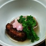 古屋旅館 - 鰻、海老、ノーザンルビーの炊合せ