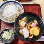 野村屋本店 - 料理写真:佐野名物セット　耳うどんと大根蕎麦が両方味わえます！