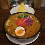 spice＆cafe SidMid - 料理写真:丸ごとトマトのスープカリー(ココナッツミルクに変更)