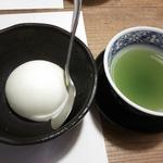 札幌かに家 - ゆずシャーベットと緑茶