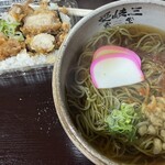 愛岐三食堂 - のり唐弁当と伊勢茶そば